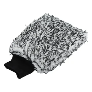 MICROFIBER BLACK & WHITE WASH MITT