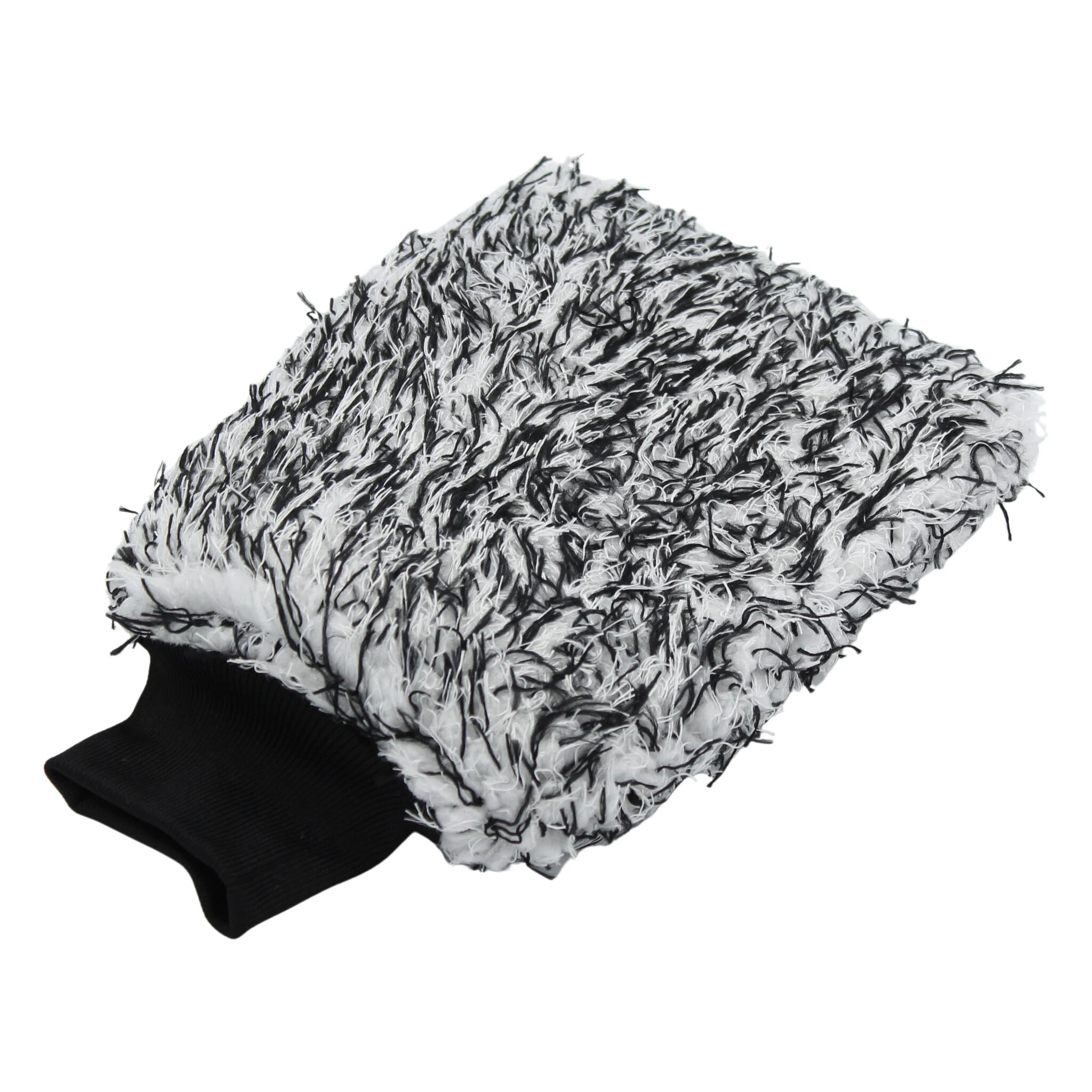 MICROFIBER BLACK & WHITE WASH MITT