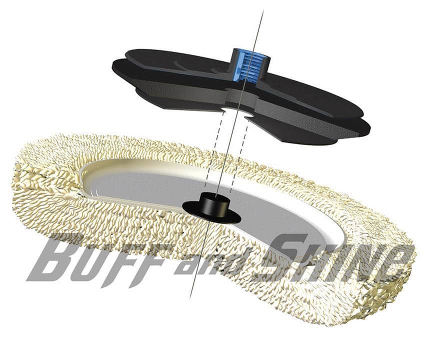 BUFF & SHINE WOOL BLEND I PLY FINISHING PAD 7.5" - Image 2