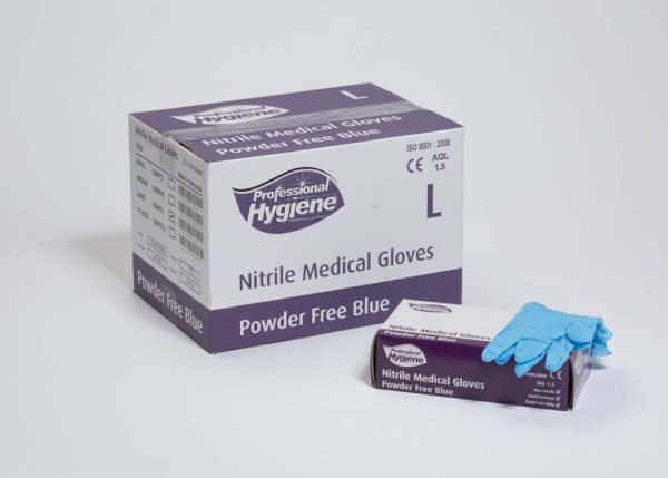 BLUE NITRILE GLOVES - Image 2