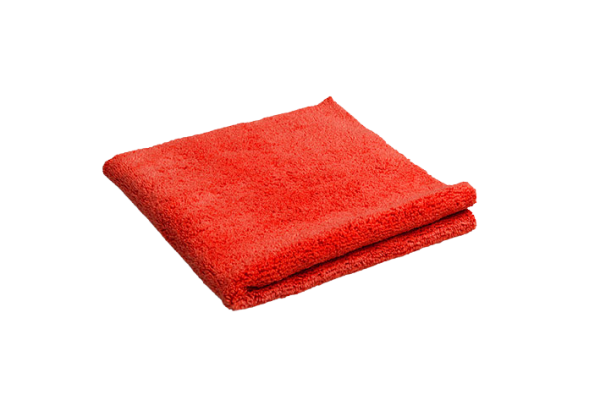 RED 5 PACK (40 X 40) 400GSM PLUSH MICROFIBER CLOTH