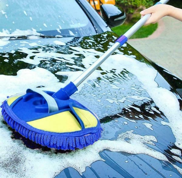 HD CAR BRUSH WASH MITT & HANDLE